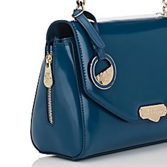 VERSACE Collection Leather Shoulder Bag NWT Aegean - Picture 3 of 8